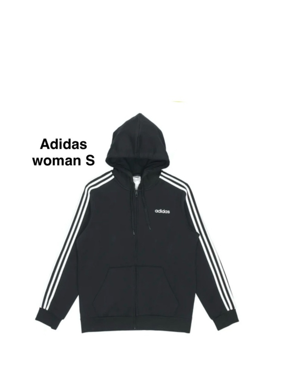 Adidas original essentials Fleece 3-Stripes woman Full-Zip hoodie size S⭐️⭐️⭐️